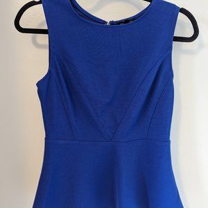 Royal blue Dynamite peplum top, size medium